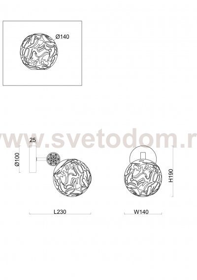 Настенный светильник (бра) Freya FR5264WL-01BS