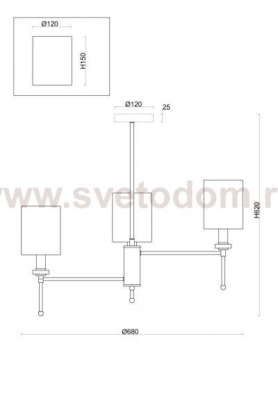 Люстра Freya FR5265PL-06BS
