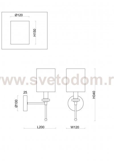 Настенный светильник (бра) Freya FR5265WL-01BS