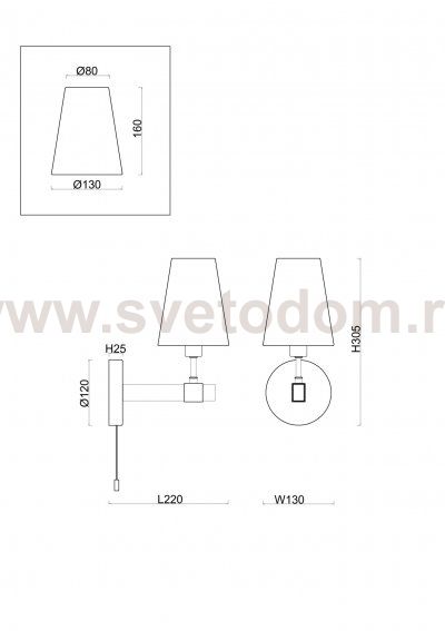 Настенный светильник (бра) Freya FR5268WL-01B