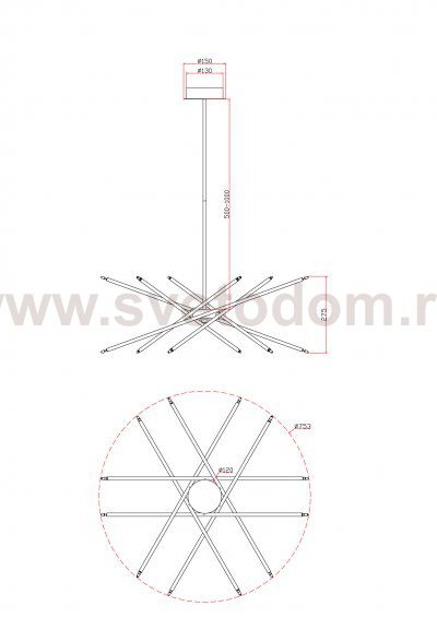 Подвесной светильник Freya FR5337PL-12G