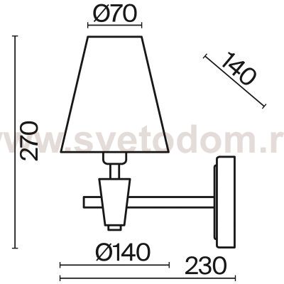 Настенный светильник (бра) Freya FR5371WL-01BS Pietra