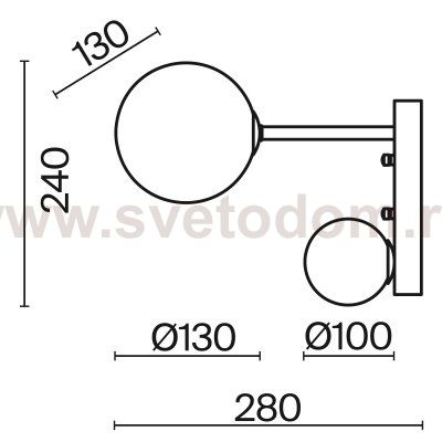 Настенный светильник (бра) Freya FR5376WL-02B Sphirity