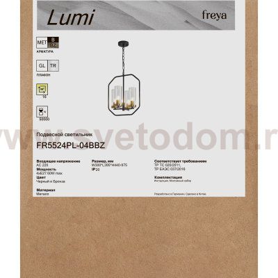 Подвесной светильник Freya FR5524PL-04BBZ