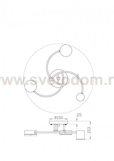 Потолочный светильник Freya FR6048CL-L6B