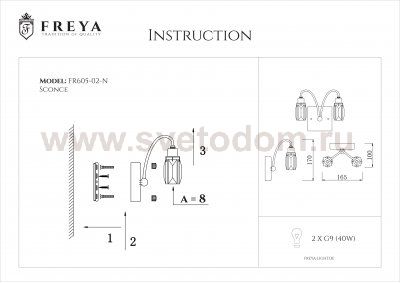 Настенный светильник бра Freya FR5605-WL-02-CH Fountain