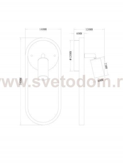 Настенный светильник (бра) Freya FR6074WL-L10G