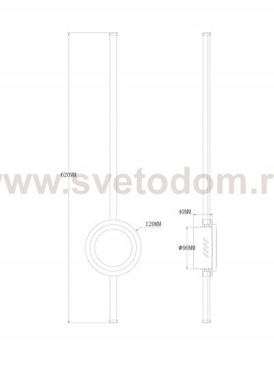 Настенный светильник (бра) Freya FR6090WL-L18B