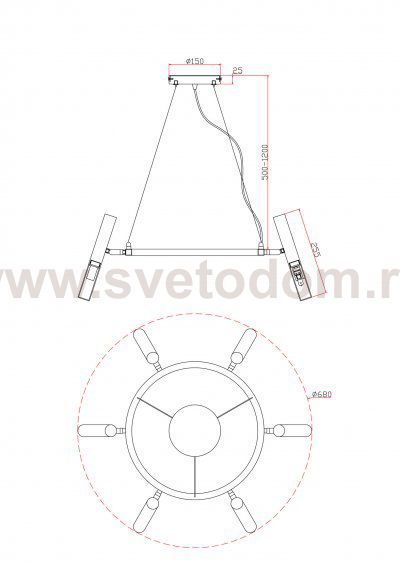 Люстра Freya FR6109PL-06G
