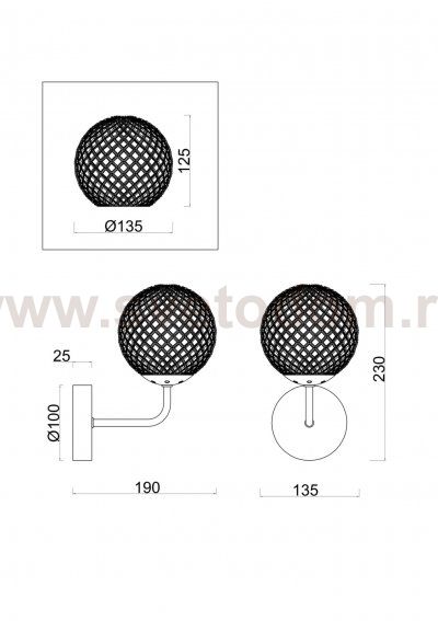 Настенный светильник (бра) Freya FR8016WL-01BBS
