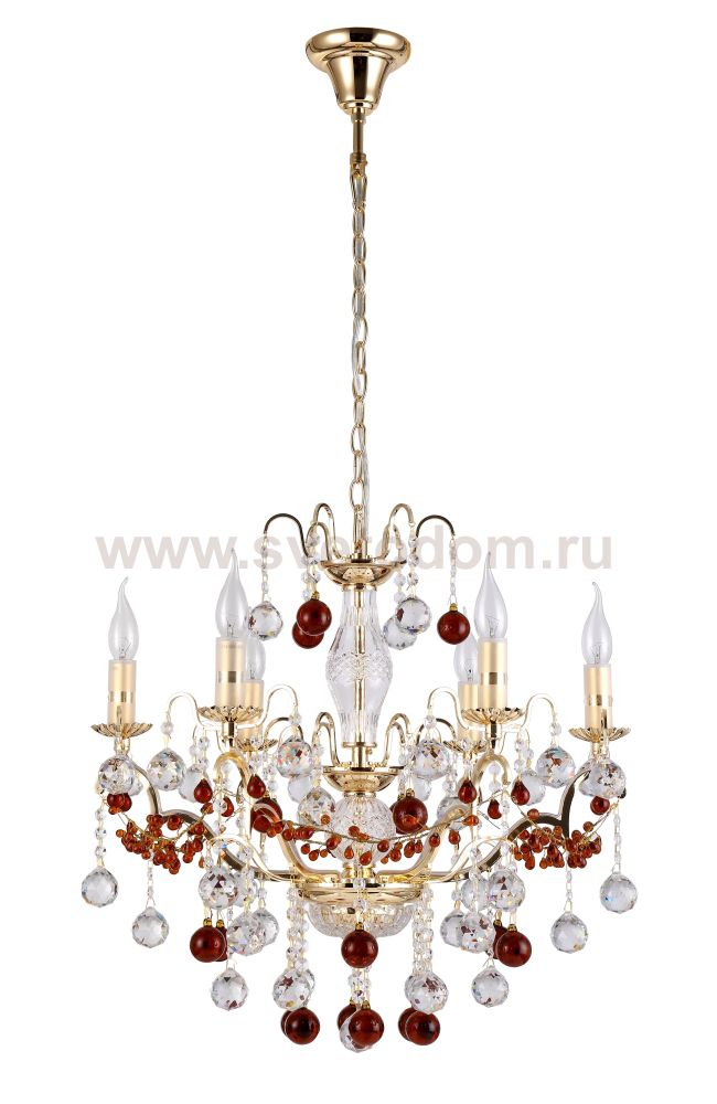 Люстра Crystal Lux FRUTA SP6 GOLD (0680/306)