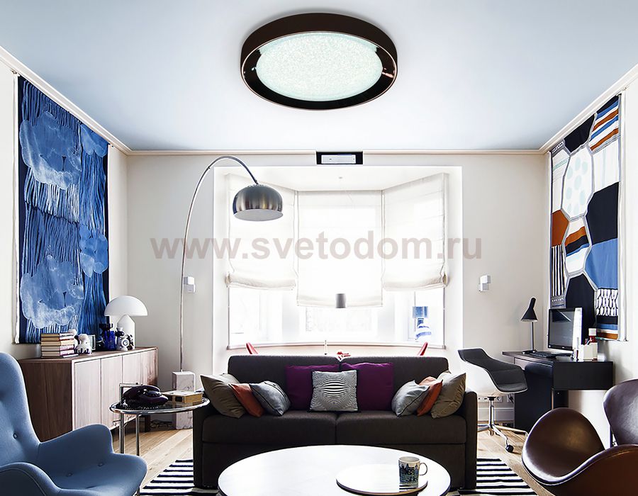 Светильник Ambrella FS1212 WH/CH 64W D500