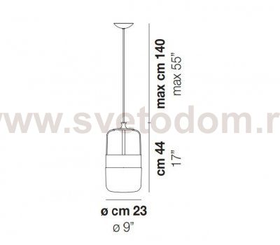 Подвесной светильник FUTURA SP M Vistosi