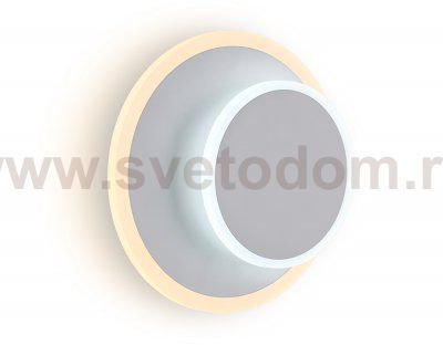 Настенный светильник бра Ambrella FW105 WH/S белый/песок LED 3000K/6400K 15W 240*190*50 WALLERS