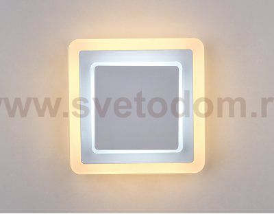 Настенный светильник бра Ambrella FW106 WH/S белый/песок LED 3000K/6400K 18W 240*220*50 WALLERS