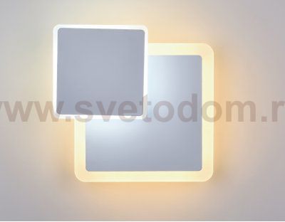 Настенный светильник бра Ambrella FW106 WH/S белый/песок LED 3000K/6400K 18W 240*220*50 WALLERS