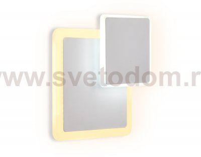 Настенный светильник бра Ambrella FW106 WH/S белый/песок LED 3000K/6400K 18W 240*220*50 WALLERS