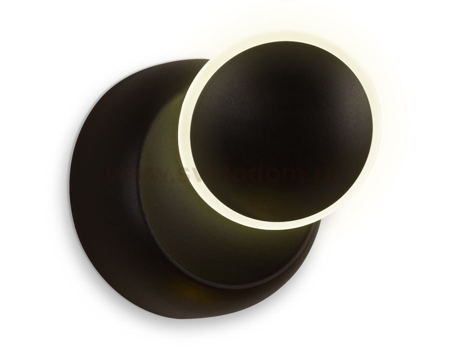 Настенный светильник бра Ambrella FW116 BK/S черный/песок LED 4200K 5W D140*65 WALLERS