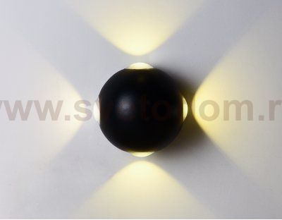 Настенный светильник бра Ambrella FW135 BK/S черный/песок LED 4200K 12W D100*100 WALLERS