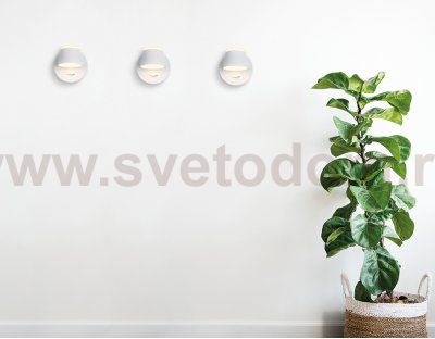 Настенный светильник бра Ambrella FW166 WH/S белый/песок LED 3000K 10W 120*120*140 WALLERS