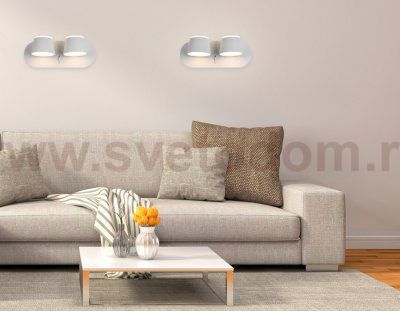 Настенный светильник бра Ambrella FW171/2 WH/S белый/песок LED 3000K 20W 230*100*140 WALLERS