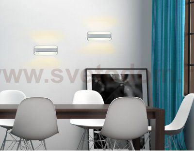 Настенный светильник бра Ambrella FW184 WH/S белый/песок LED 3000K 5W 250*100*100 WALLERS