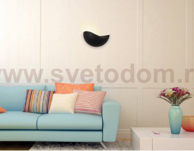 Настенный светильник бра Ambrella FW188 BK/S черный/песок LED 3000K 5W 200*120*90 WALLERS