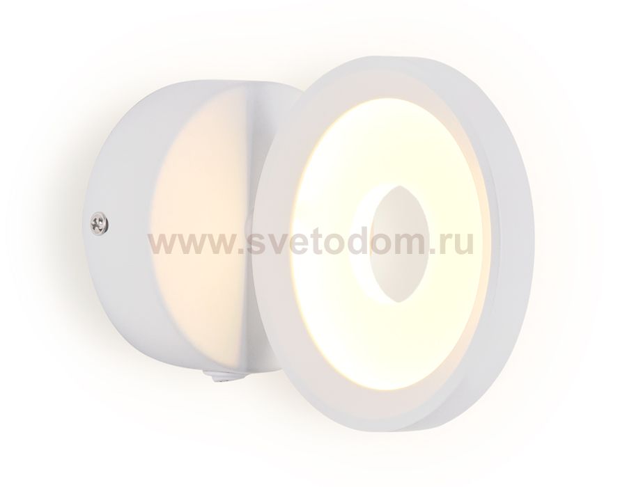 Настенный светильник бра Ambrella FW198 WH белый LED 3000K 7W D130*190 WALLERS