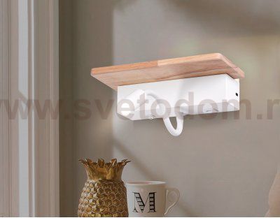 Настенный светодиодный светильник с выключателем, USB портом и полкой Ambrella FW290 FW