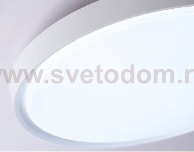 Потолочный светодиодный светильник с высокой степенью защиты IP54 Ambrella FZ1246 WH белый IP54 12W 5000K D240*60 (Без ПДУ)