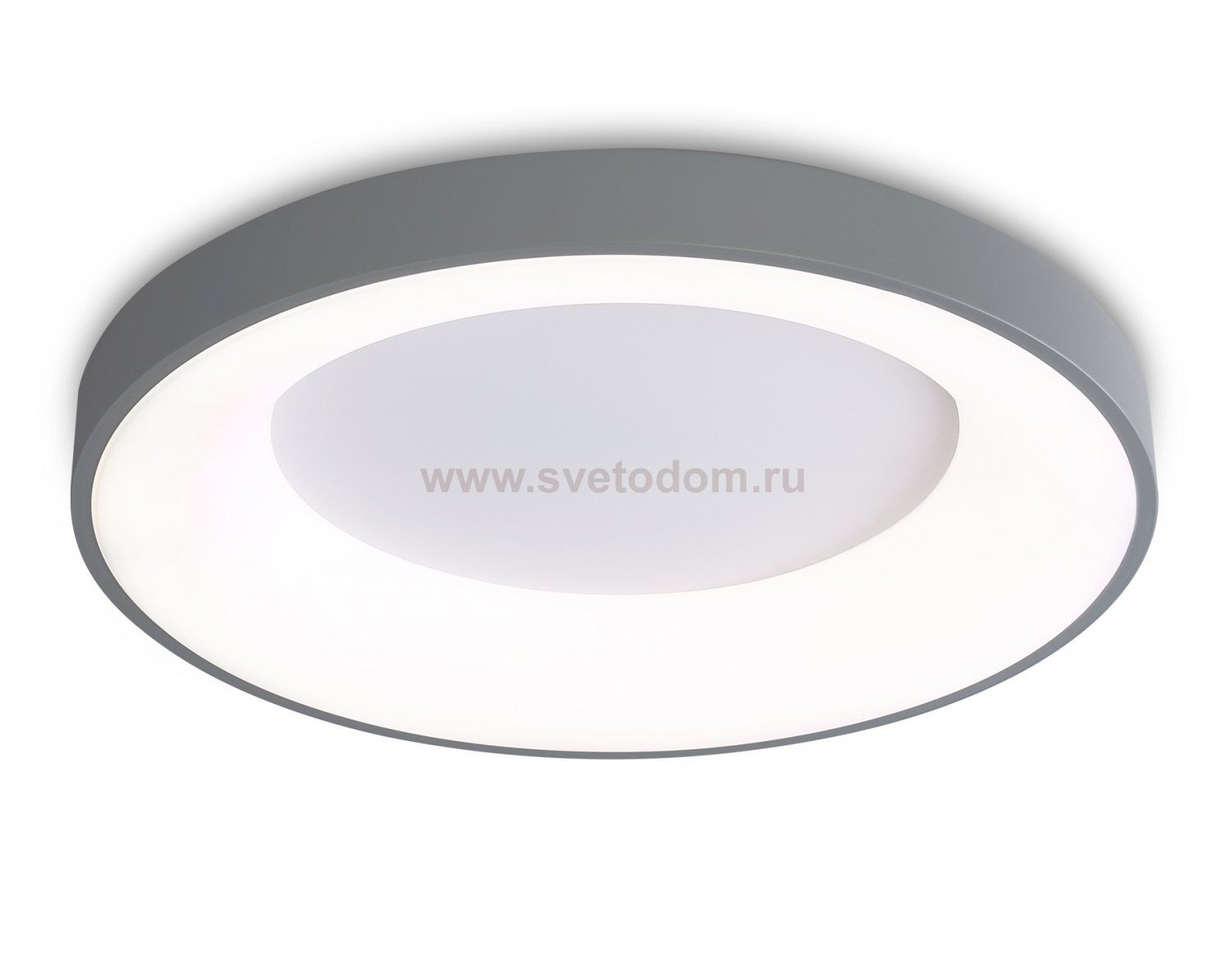 Потолочный светодиодный светильник с пультом Ambrella FZ1402 GR серый IP20 48W 3000K-6500K D500*50 (ПДУ ИК)