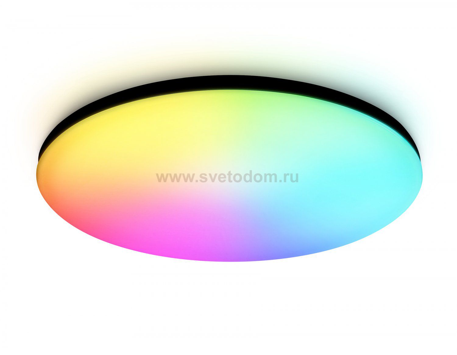 Умный светодиодный светильник Smart Ambrella Light 25W с Wi-Fi, Яндекс Алисой, Tuya, Smart Home, Alexa и ИК пультом Ambrella FZ2005 BK черный IP54 25W 3000K-6500K+RGB Wi-Fi Алиса/Tuya/Smart Home/Alexa D370*55 (ПДУ ИК)