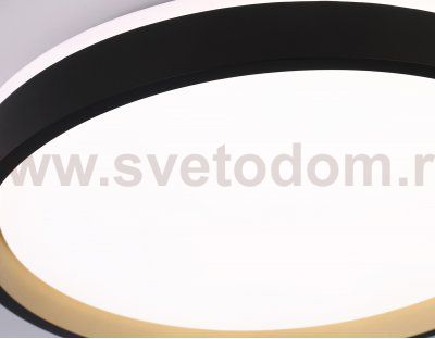 Светодиодный светильник RGB с пультом управления Ambrella FZ610 BK/GD черный/золото IP20 66W 3000K-6500K+RGB D490*85 (ПДУ ИК)