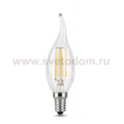 Лампа Gauss LED Filament Свеча на ветру E14 5W 450lm 4100K (104801205)
