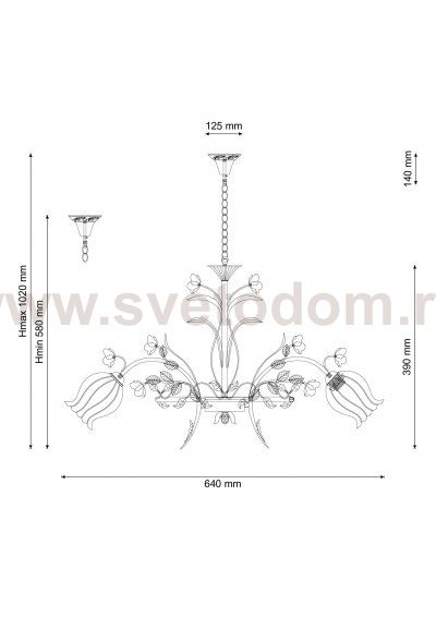 Люстра Lucia Tucci Fiori di rose 106.3