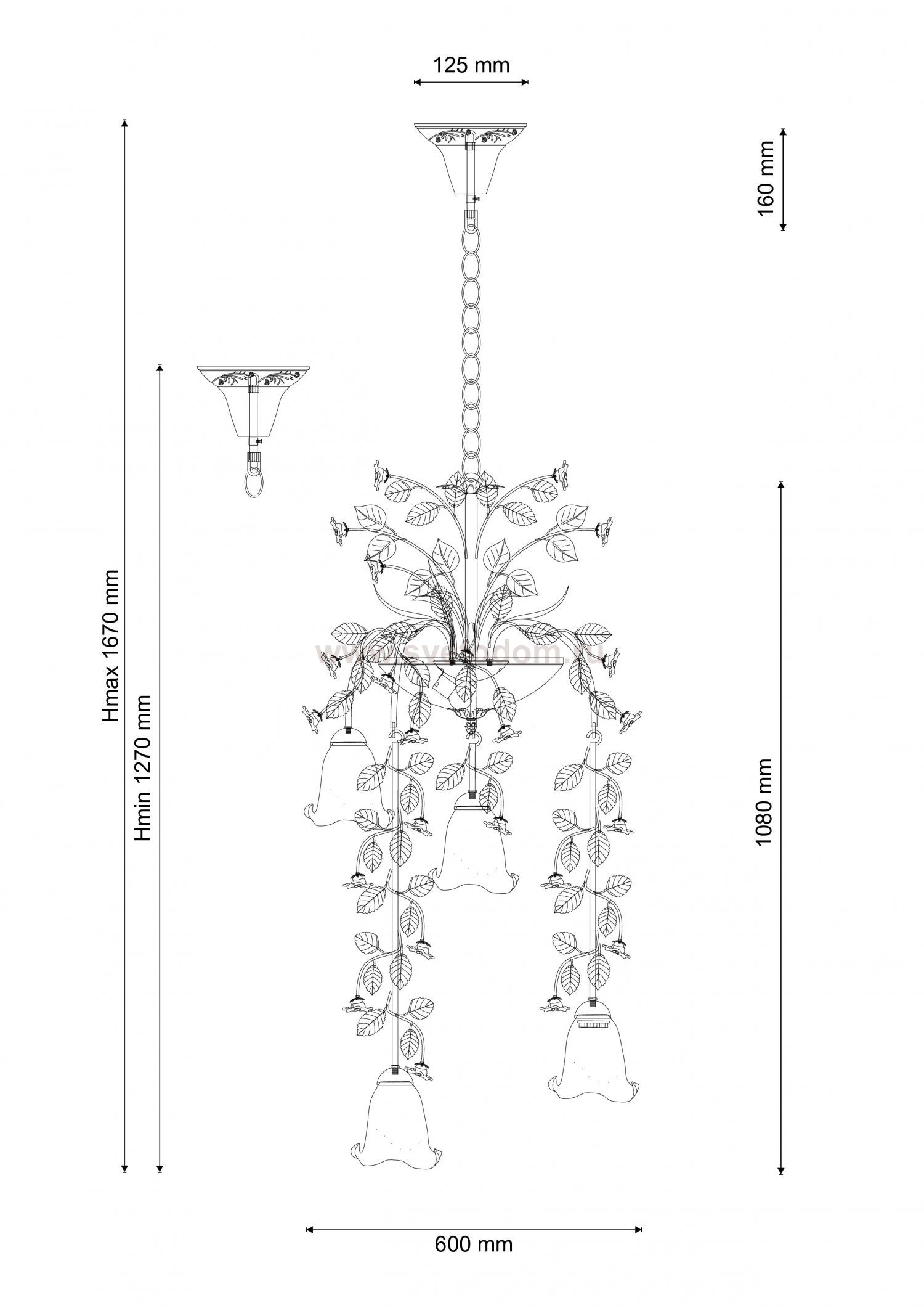 Люстра Lucia Tucci Fiori di rose 113.6.3