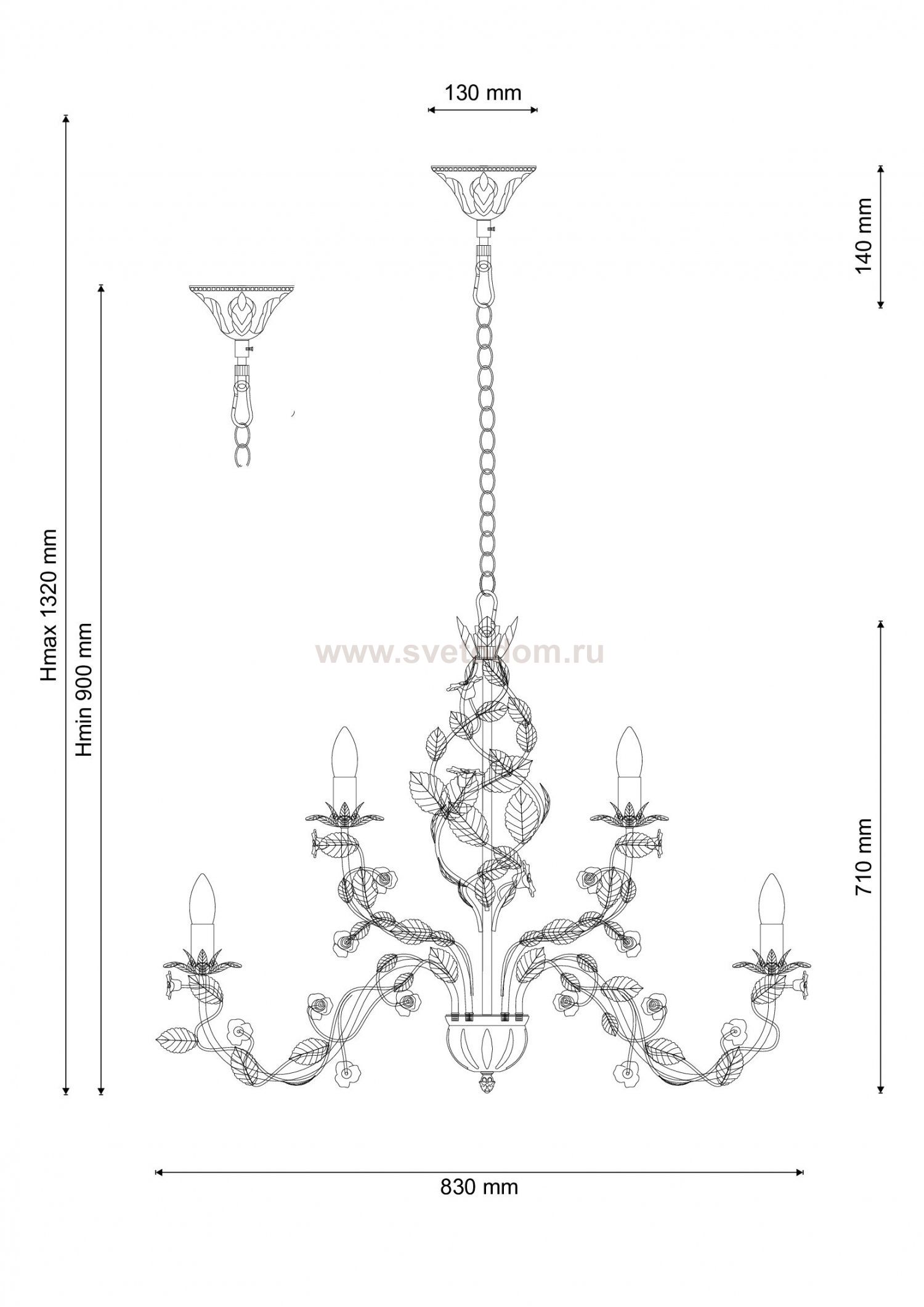Светильник Lucia Tucci Fiori di rose 185.10.5