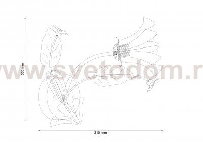 Светильник настенный бра Lucia Tucci Fiori di rose W112.1 RIGHT