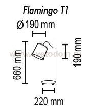 Настольная лампа Flamingo T1 12 02g, Металл (черный) /Ткань (черная),D22/H66,1xE14