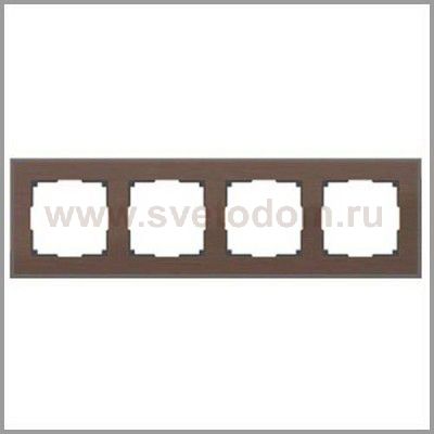 Рамка на 4 поста (коричневый алюминий) WL11-Frame-04 Werkel