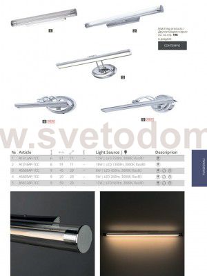 Светильник настенный Arte lamp A5605AP-1CC PICTURE LIGHTS LED