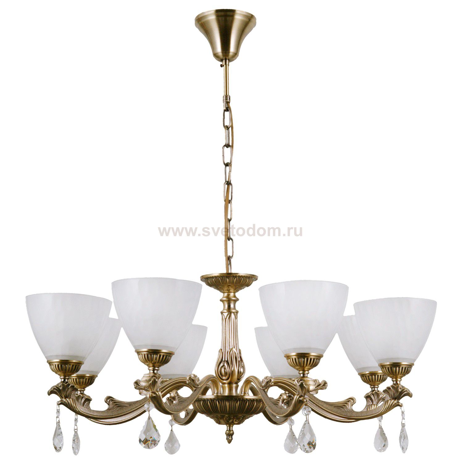 Люстра классическая с хрусталем Gerhort G11045/8AB WT
