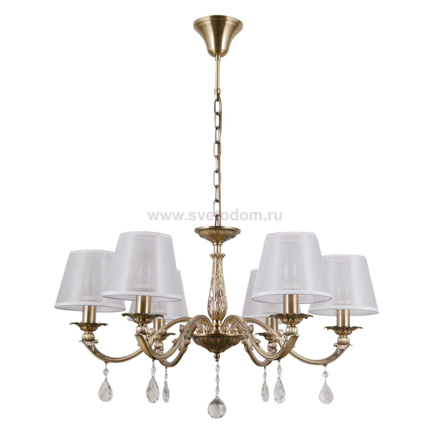 Люстра классическая с хрусталем G11046/6AB WT Gerhort