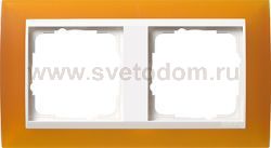 Gira EV Матово-янтарный/Глянцевый Бел Рамка 2-ая (G212332)