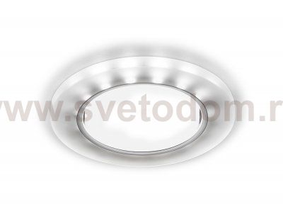 Светильник точечный Ambrella G214 CH/WH хром/матовый GX53+3W(LED WHITE) GX53 SPOT