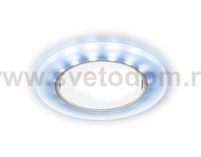 Светильник точечный Ambrella G214 CL/CH/CLD хром/прозрачный GX53+3W(LED COLD) GX53 SPOT