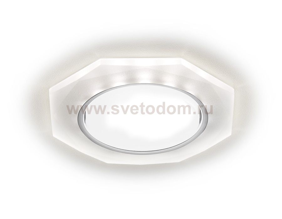 Светильник точечный Ambrella G216 CH/WH хром/матовый GX53+3W(LED WHITE) GX53 SPOT