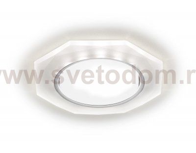 Светильник точечный Ambrella G216 CH/WH хром/матовый GX53+3W(LED WHITE) GX53 SPOT