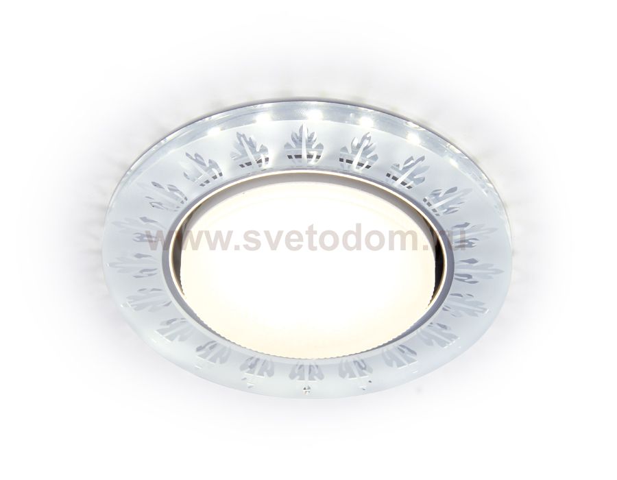 Светильник точечный Ambrella G222 CL/FR прозрачный/матовый GX53+3W(LED WHITE) D120*38 GX53 SPOT