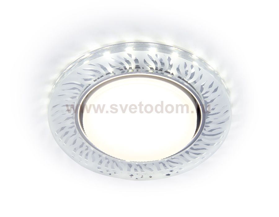 Светильник точечный Ambrella G224 CL/FR прозрачный/матовый GX53+3W(LED COLD) D120*38 GX53 SPOT